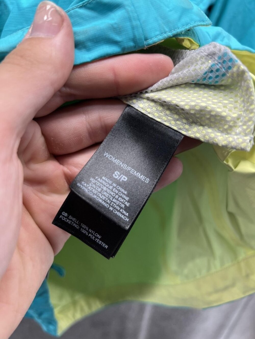 The North Face Jacket Womens Small Blue Colorblock Hooded Windbreaker Hiking - Picture 5 of 12
